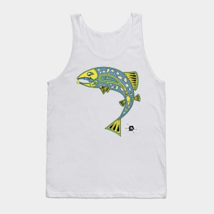 Fish river trout paisley design Tank Top